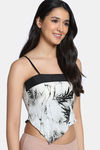 Zivame Bra Top With Inbuilt Cups - White Print — thumbnail 4